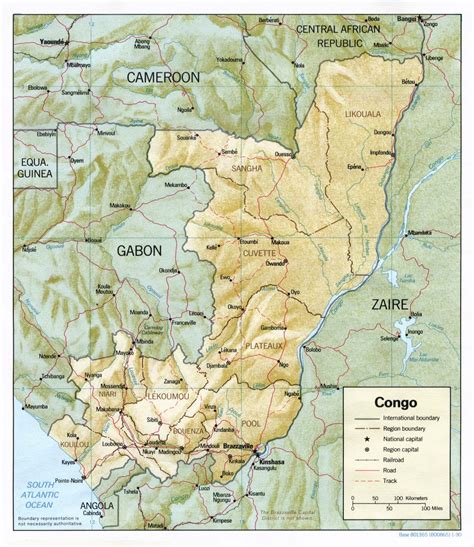 Map of the Republic of the Congo