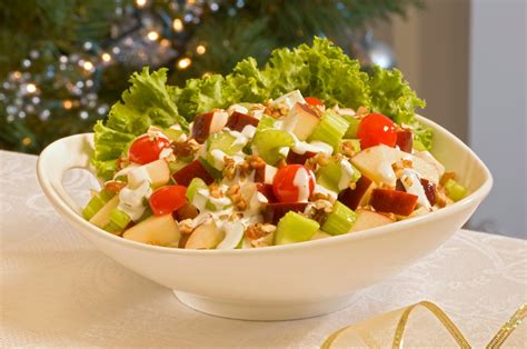 Ensalada navideña con manzanas