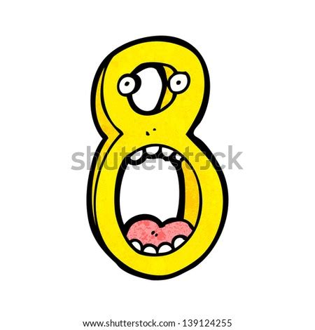 Cartoon Number 8 Stock Vector 72700591 - Shutterstock