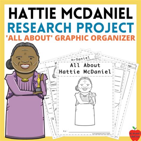 Hattie McDaniel All-About Research Project Graphic Organizer ...