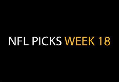 NFL Picks Week 18 - Picks, Predictions and Against the Spread | KRUZEY