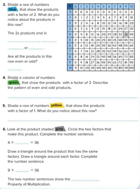 Multiplication Table Patterns Worksheets - Printable Worksheets