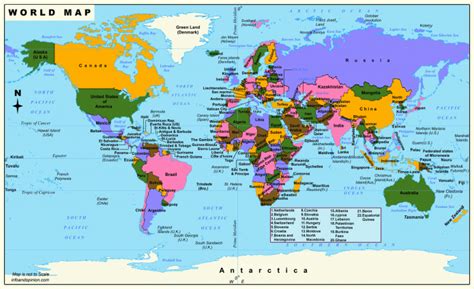 Image Of World Map-Download Free World Map In PDF - Infoandopinion