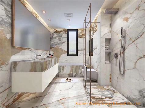 Home Decoration Luxury Italian Calacatta Gold/White Marble for Bathroom ...