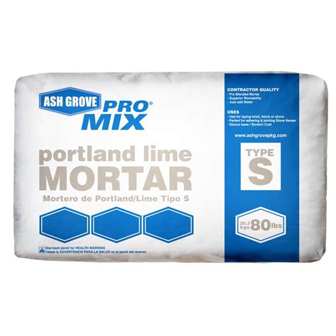 Ash Grove 80 lb. Portland Lime Mortar Mix-601.80.AG - The Home Depot