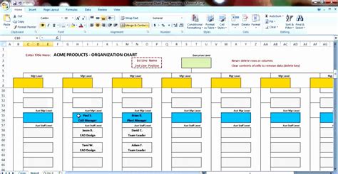 7 org Chart Template Excel - Excel Templates