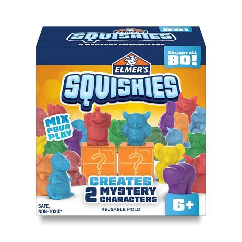 Elmer’s Squishies DIY Squishy Toy Kit, 2 Count Mystery Characters ...