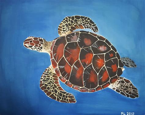 Acrylic Turtle Painting - Beginner Painting