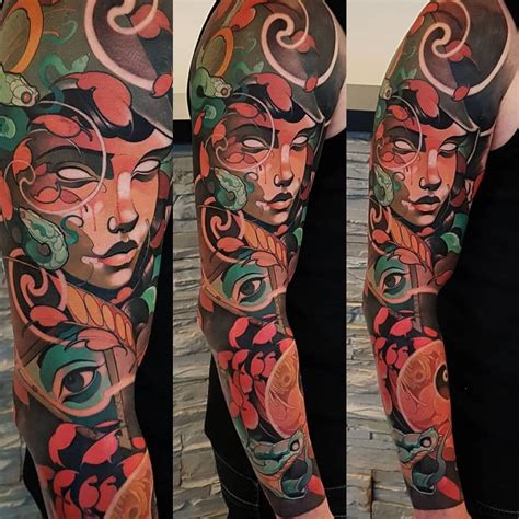 A while ago I finished this awesome neo traditional colour sleeve! Took ...