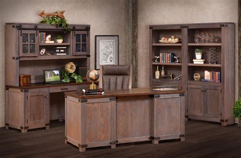 Cave Creek Rustic Wooden Office Set - Countryside Amish Furniture