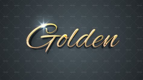 Golden Text Effect - Graphics | Motion Array