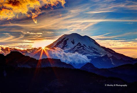 Mt. Rainier Sunset | Scenic photography, Washington state travel ...