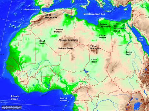 Physical Map Of North Africa – Verjaardag Vrouw 2020