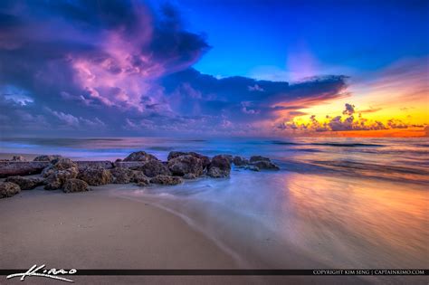 Sunrise Palm Beach Island Florida Cloud Colors | HDR Photography by ...