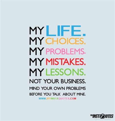 Mind Your Own Business Quotes. QuotesGram