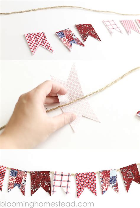 DIY Fabric Banner tutorial - Blooming Homestead