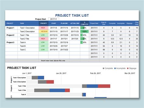 EXCEL of Simple Project Task List.xlsx | WPS Free Templates