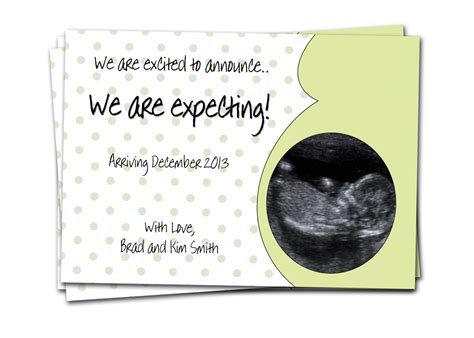 Pregnancy Announcement with Ultrasound Picture 4 Count with