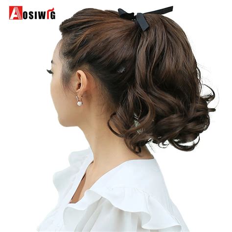 Synthetic Short Curly Ponytail Heat Resistant Clip In Drawstring Hair ...