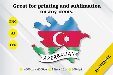 Azerbaijan Map Flag Graphic by Rahallus Ntx · Creative Fabrica