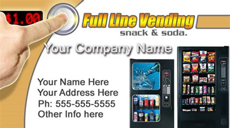 Vending Business Cards | Vending Service Cards | Vending Machine Cards