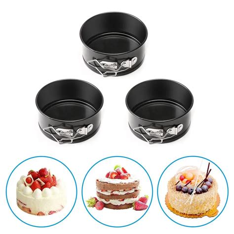 4 inch Mini Springform Pan Carbon Steel Baking Pan Non stick Mini Cake ...