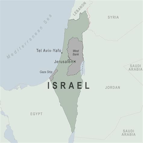 Map Of Israel West Bank Gaza Strip - Inter disciplina