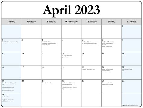 April 2023 Calendar With Holidays Usa - Get Calendar 2023 Update