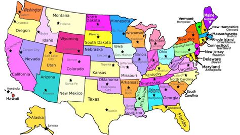 Printable Us States And Capitals Map