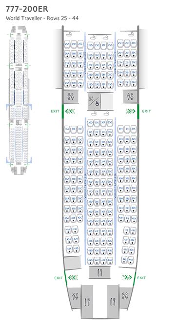 Distribución de asientos de World Traveller | Información | British Airways