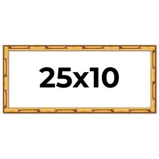 25x10 Frame Gold Bamboo Solid Wood Picture Frame | 1 Inch Moulding ...