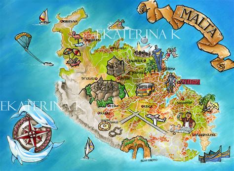 #Malta #Island Traveller's #Map. | Malta island, Malta map, Travel ...