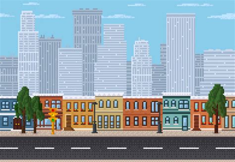 8 Bit City Wallpaper