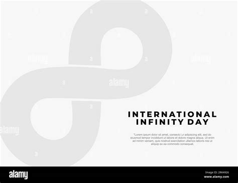 International infinity day banner poster on august 8 with grey infinity ...