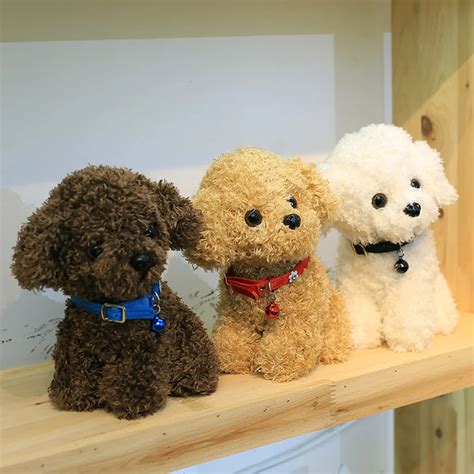 Lovely Plush Bell Dog Toys Stuffed Plush Simulation Dog Dolls Gift for ...