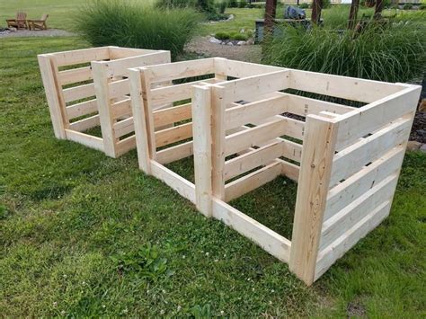 DIY Single & Double Compost Bin Plans With Adjustable Front Slats ...