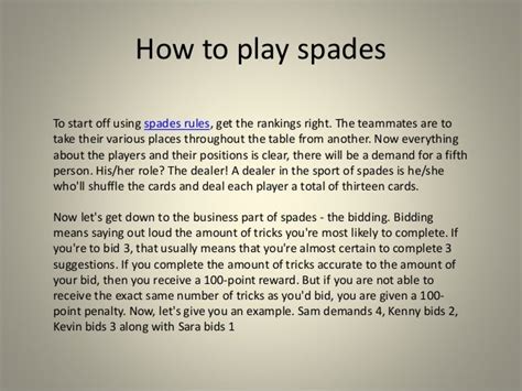 Learn spades game rules online