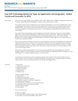 Fillable Online Fuel Cell Technology by Applications, Types, Fuel ...