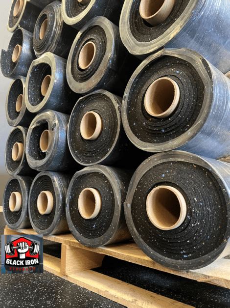 4’x16’x8mm Rubber Flooring Rolls - Iron Strength