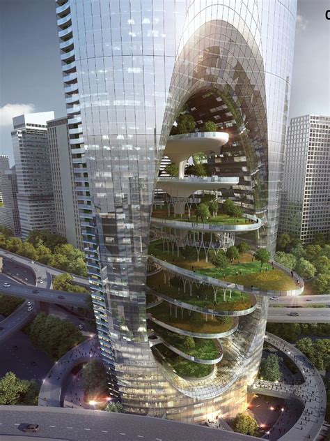 Amazing Skyscraper USA - Awesome building architecture of the green ...