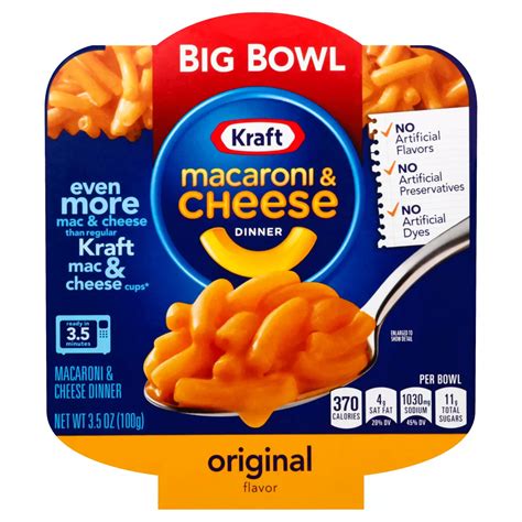 Kraft Original Big Bowl Macaroni & Cheese - Shop Pantry meals at H-E-B