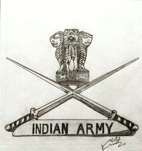 Indian Army Logo Drawing