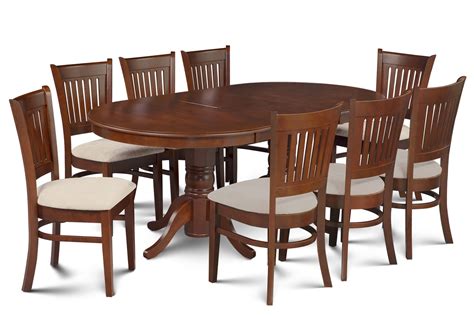 9 PC OVAL DINETTE KITCHEN DINING ROOM SET 42"x78" TABLE & 8 PADDED SEAT ...