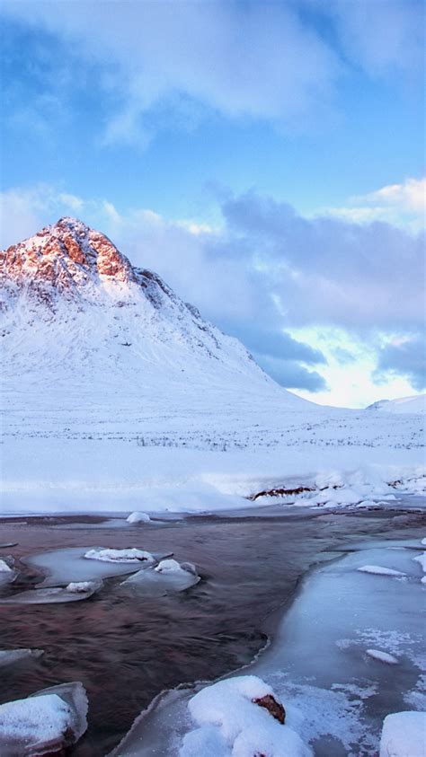 Download wallpaper: Winter landscape from Scottish Highlands 750x1334