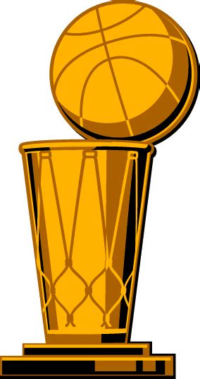 NBA Finals Trophy - A Golden Basketball Trophy with a Ball on Top