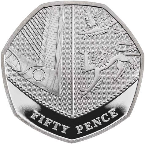 Fifty Pence 2019 Royal Shield, Coin from United Kingdom - Online Coin Club