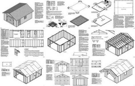 16' X 20' Car Garage Project Plans Material List | Etsy