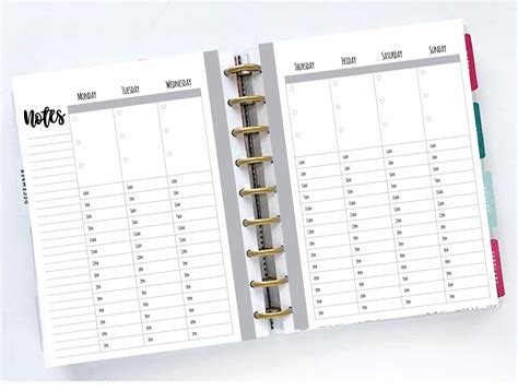 Happy Planner Classic Size Weekly hourly Layout - Etsy Canada