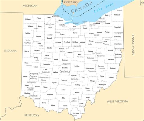 Ohio Cities And Towns • Mapsof.net