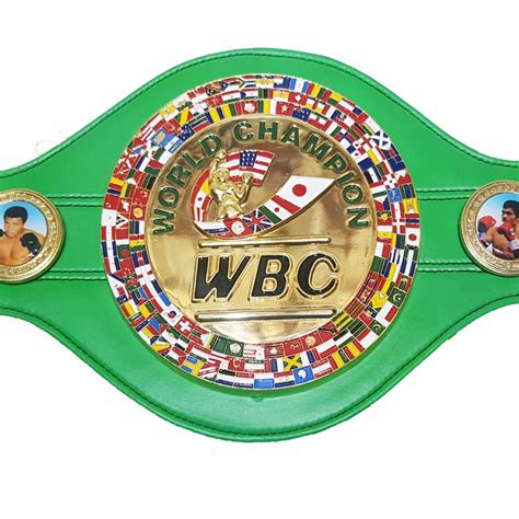 TE WBC World Boxing Champion Belt Adult Size Replica Leather 3D Design ...